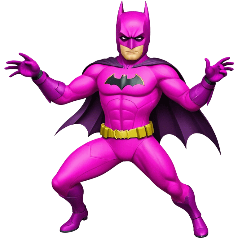 batman with Magenta super suit emoji