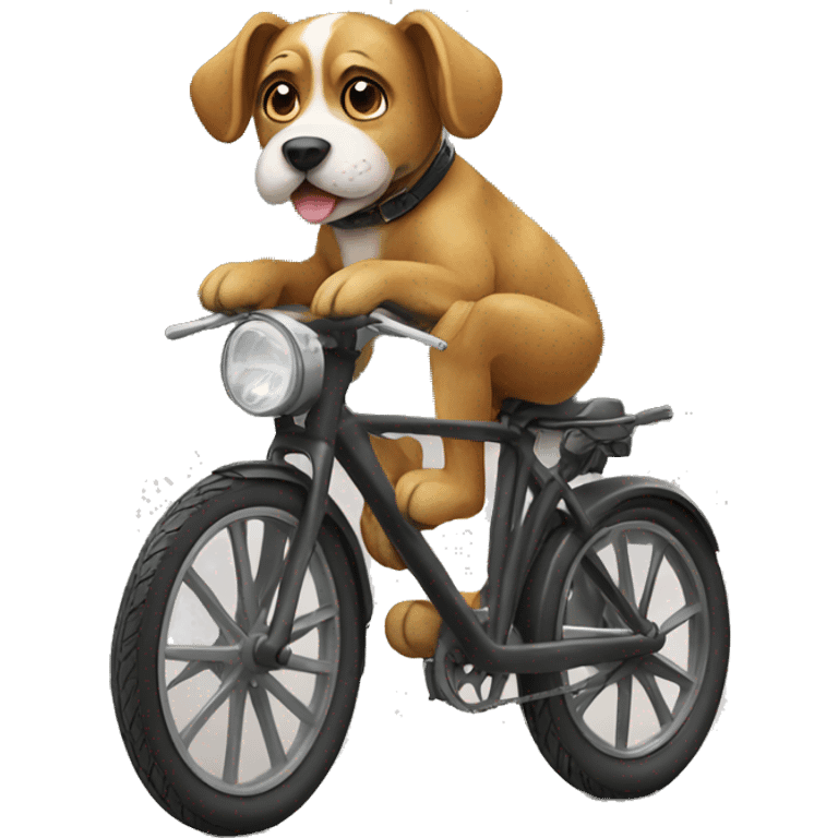 Dog on bike  emoji