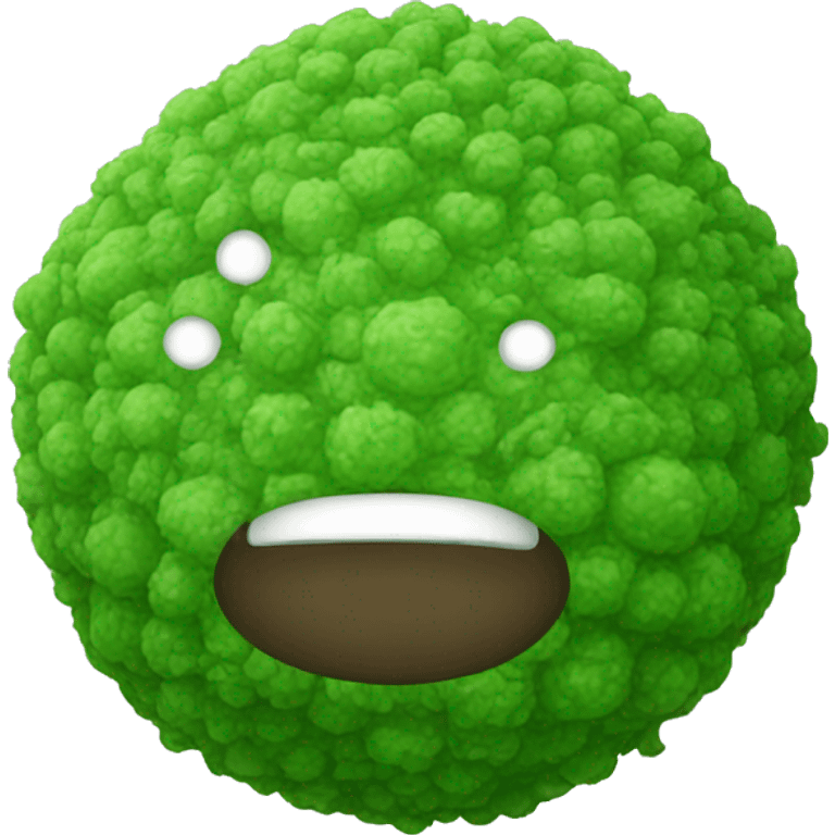 Green meatball emoji