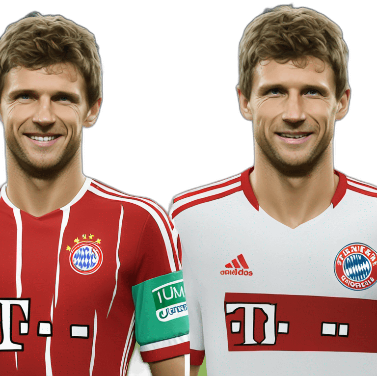 Thomas muller entrain de se moquer de Samuel eto'o emoji