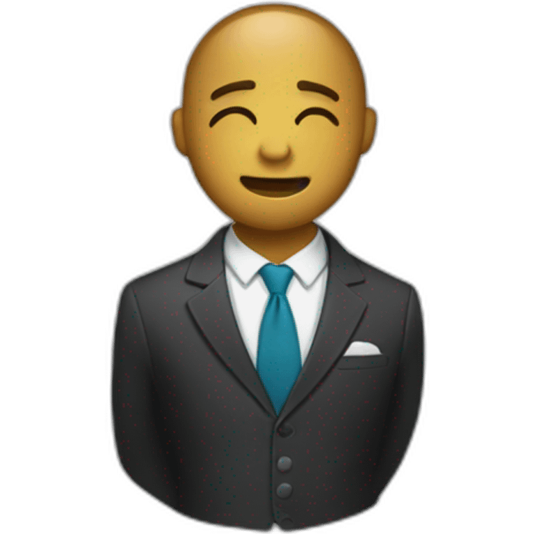 plain coin wearing suit emoji