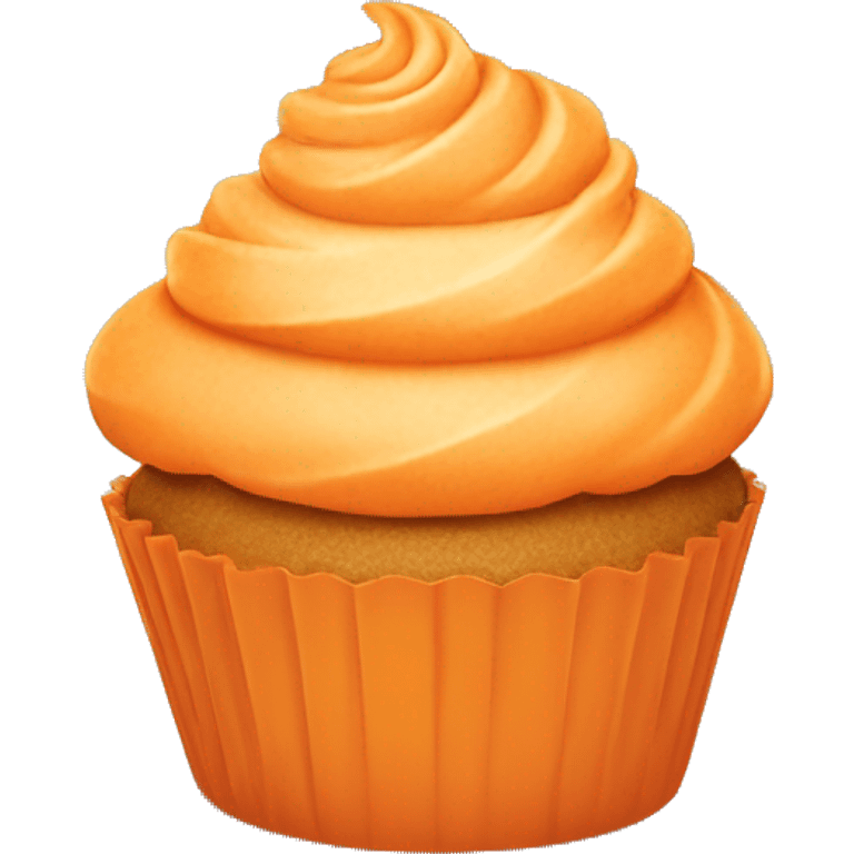 Happy Orange cupcake emoji