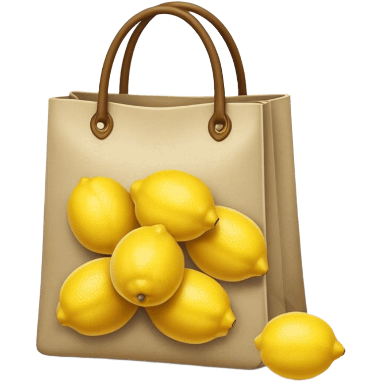 bag holding lemons emoji