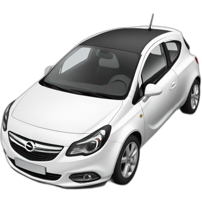 Opel Corsa blanco emoji