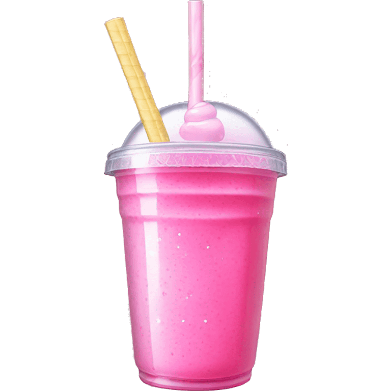 bubble tea pink with sparkles emoji