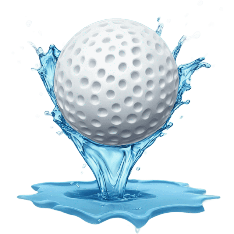 Golf ball splashing water emoji