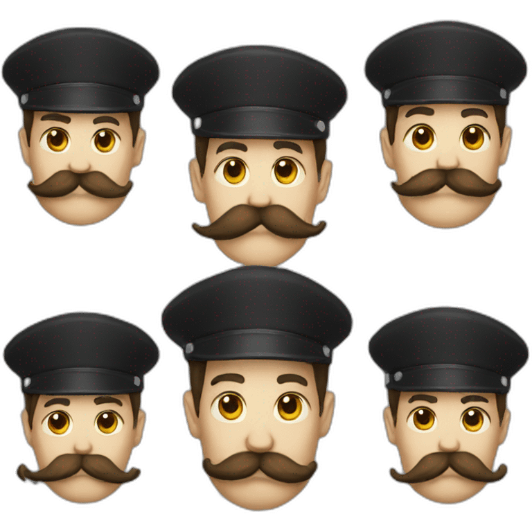 Kepi moustache emoji