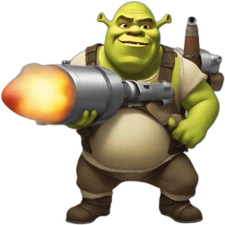 shrek with a rocket launcher emoji