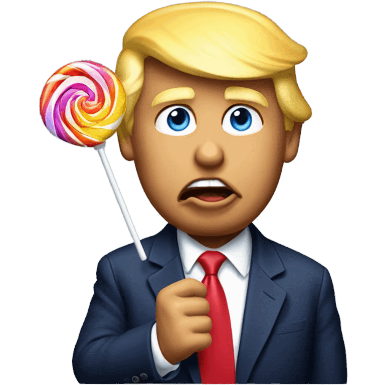 Donald trump sucking lollipop emoji