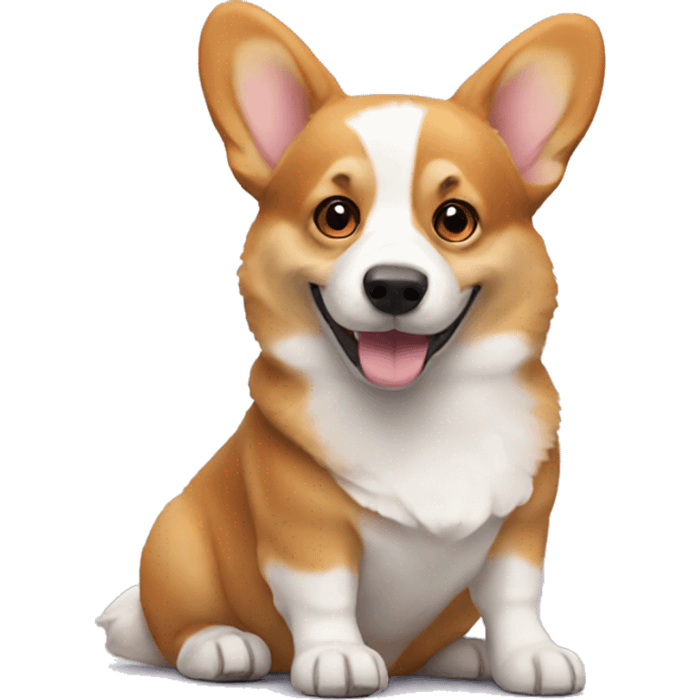 Corgi say hi emoji