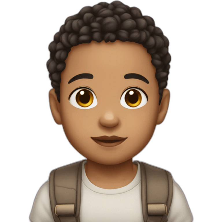 Beautiful lightskin baby boy emoji