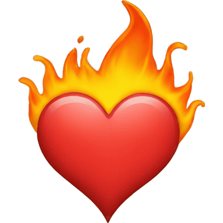 Heart with flame above  emoji