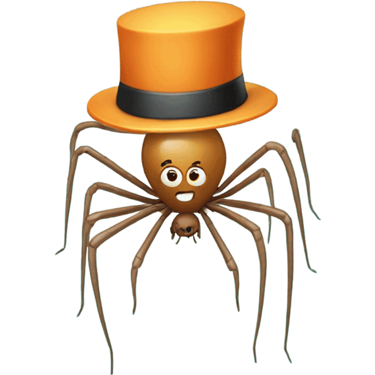 Daddy long legs spider wearing birthday hat emoji