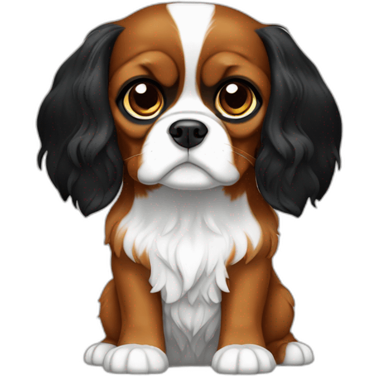 black and tan  king Charles spaniel emoji