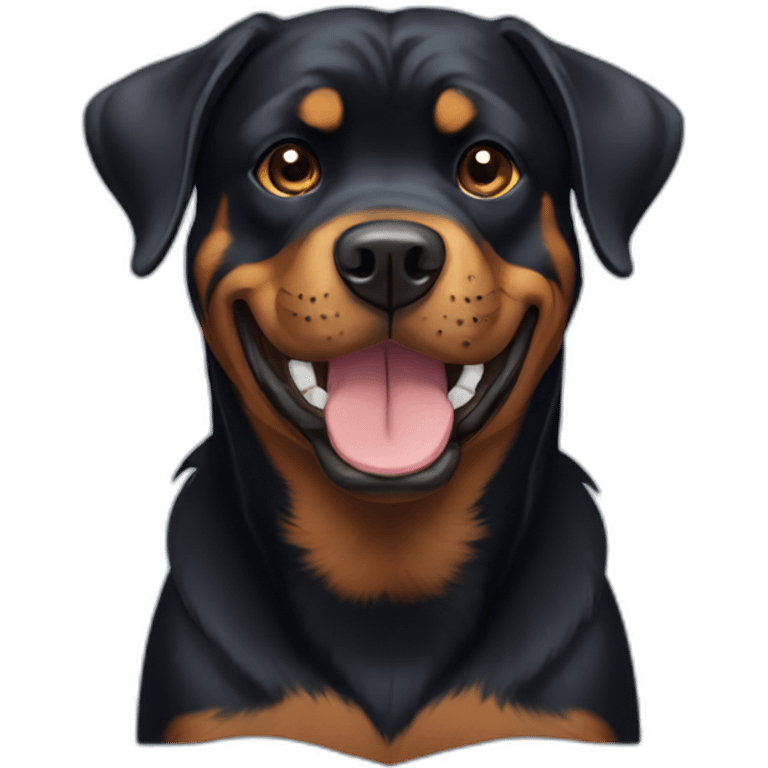 Rottweiler smiling emoji