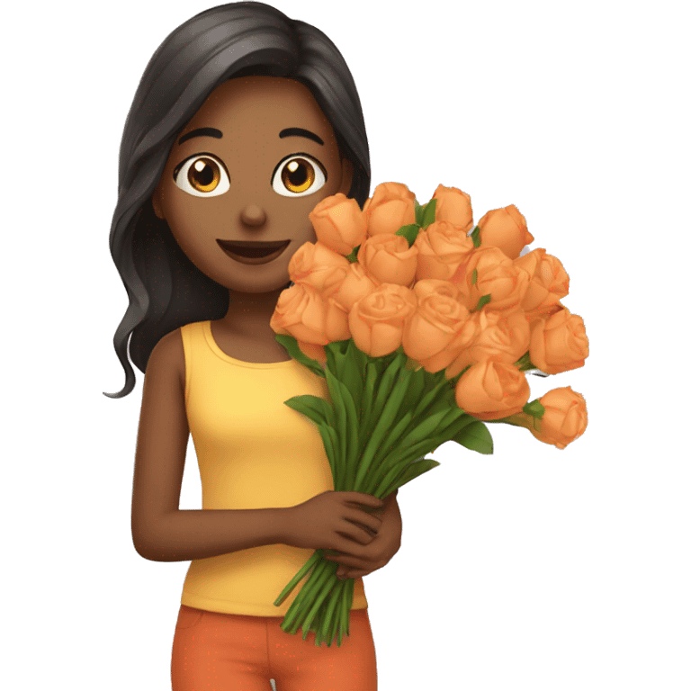 Girl with bouquet  emoji