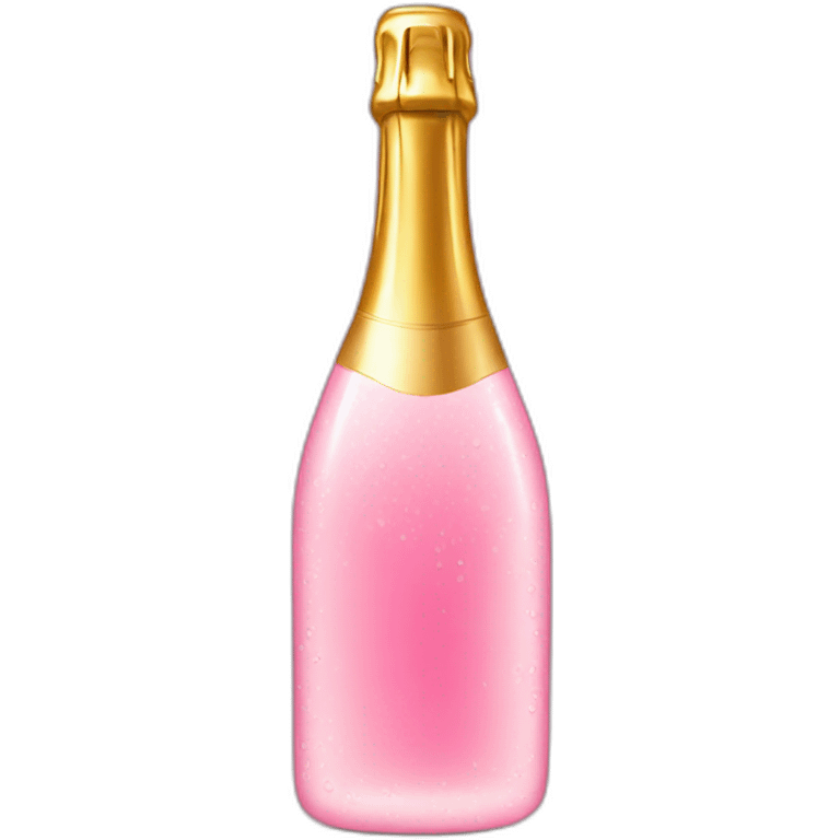 wet pink champagne bottle emoji