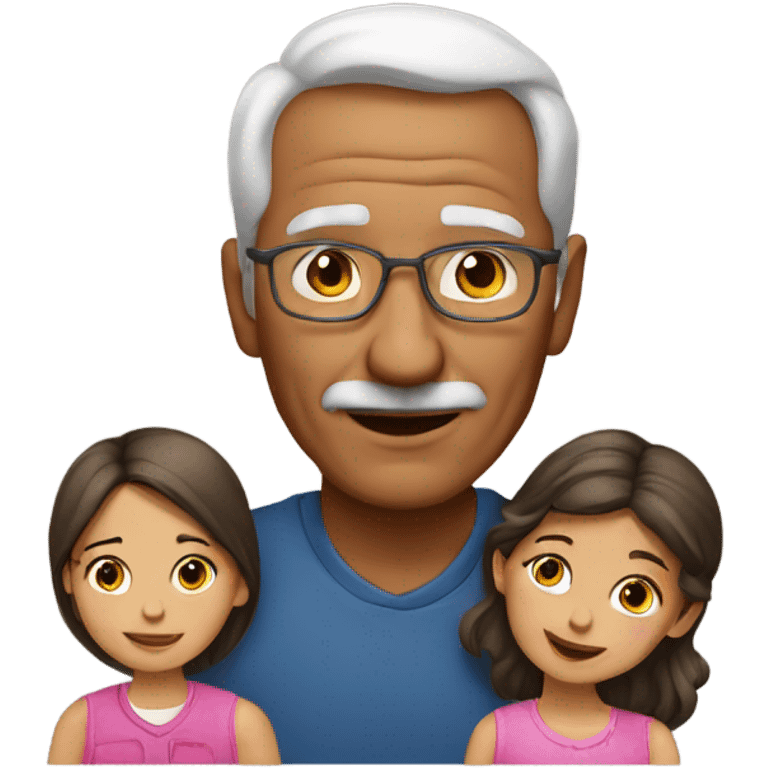 A grandfather with his daughter  emoji