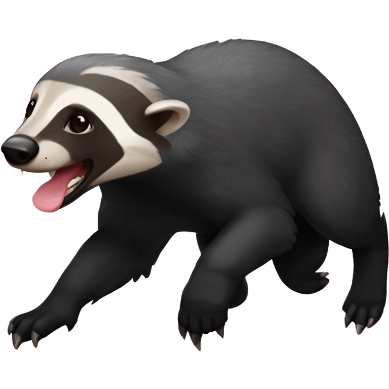 Honey badger playing frisbee emoji