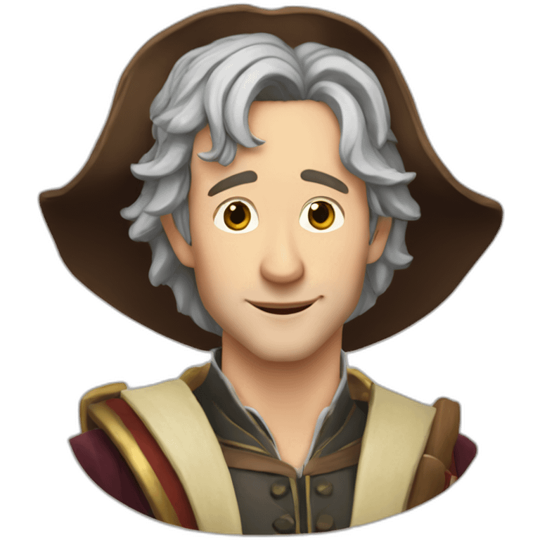 Joseph Gordon levitt as a bard emoji