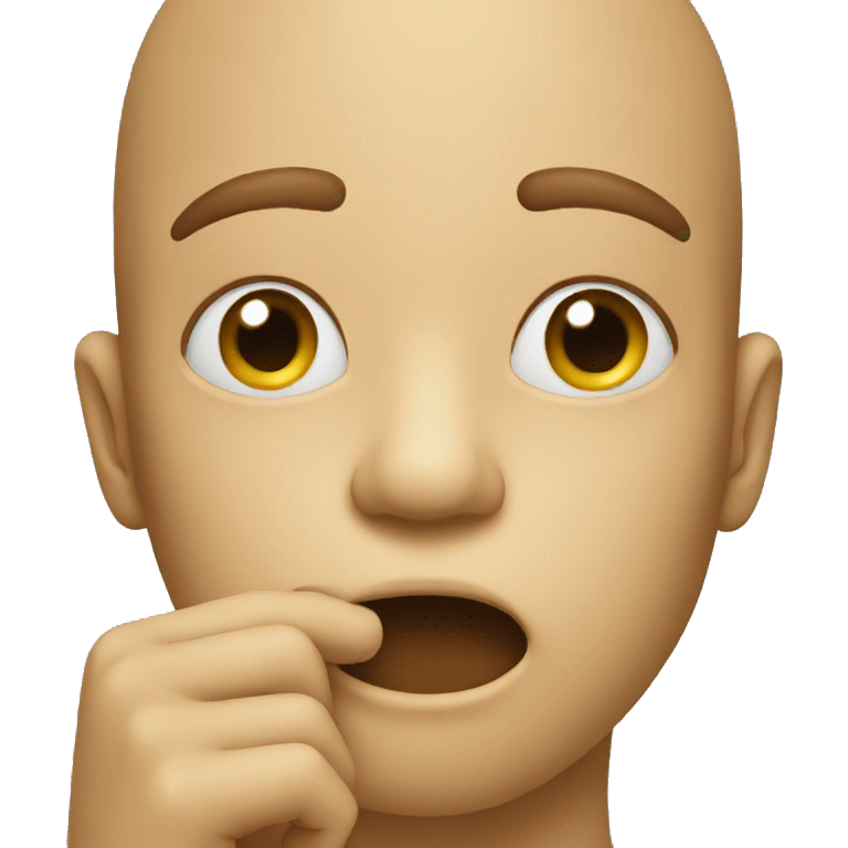 Emoji with finger on the mouth emoji