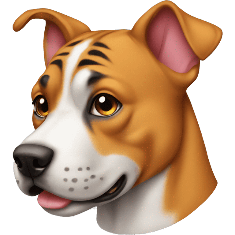 Amstaff dog tiger color emoji