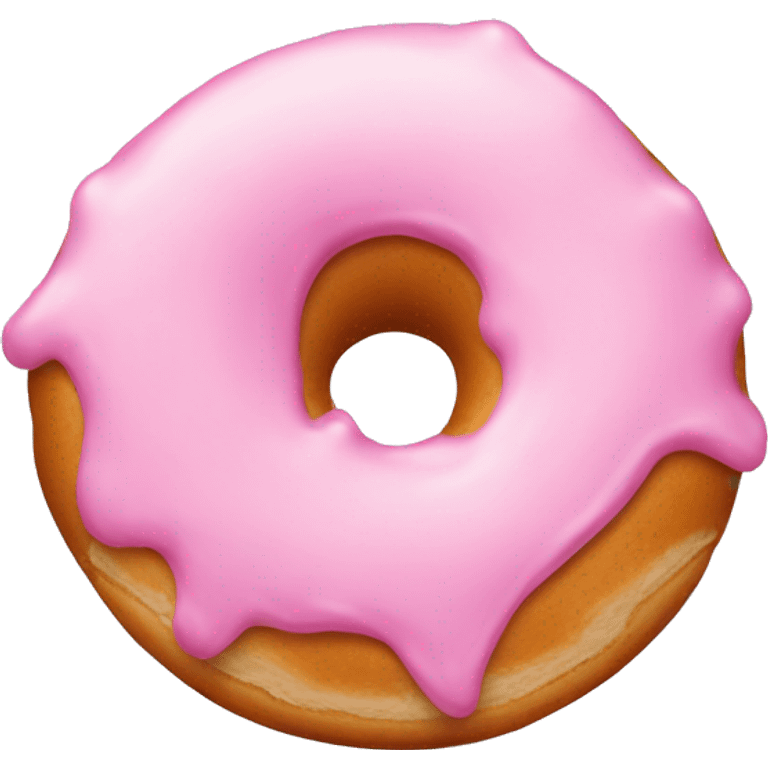 letter s looking like donut frosted with pink icing emoji