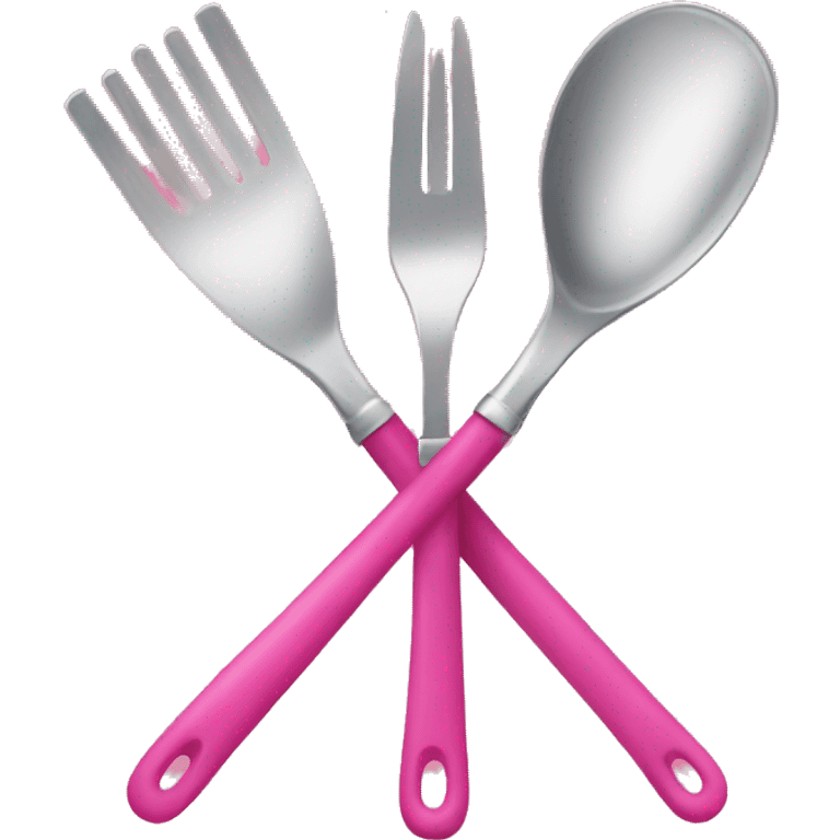 Pink utensils emoji