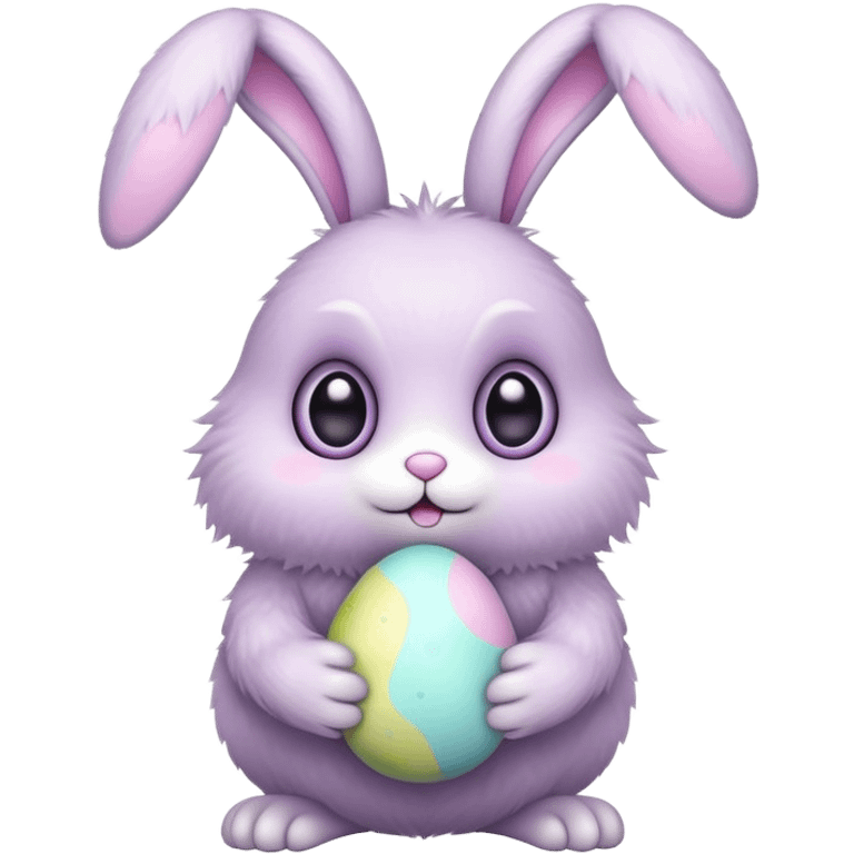 alien kawaii easter bunny  emoji