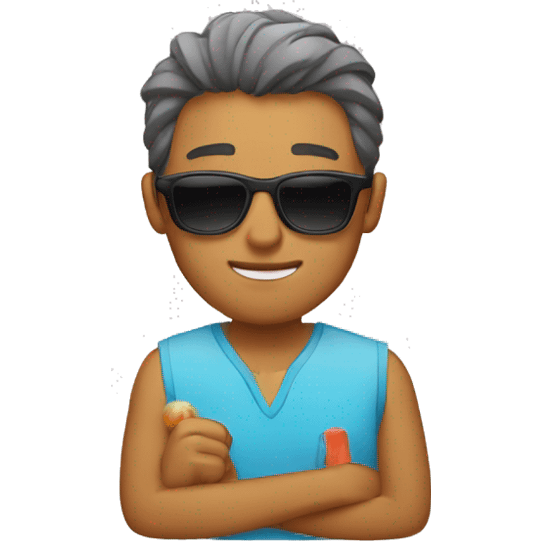 Man wearing sunglasses in the summer emoji