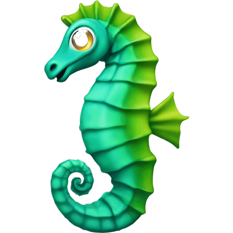 seahorse on an iguana emoji