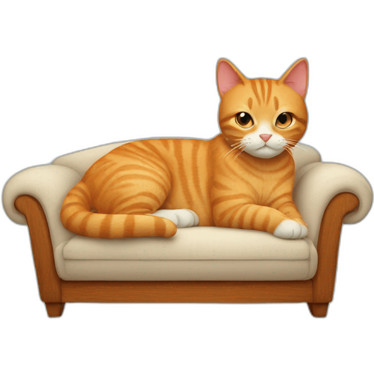 Ginger Cat on sofa emoji