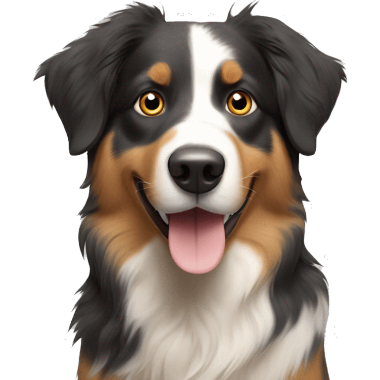 Australian Shepherd mixed with Burmese mountain dog ￼￼ emoji