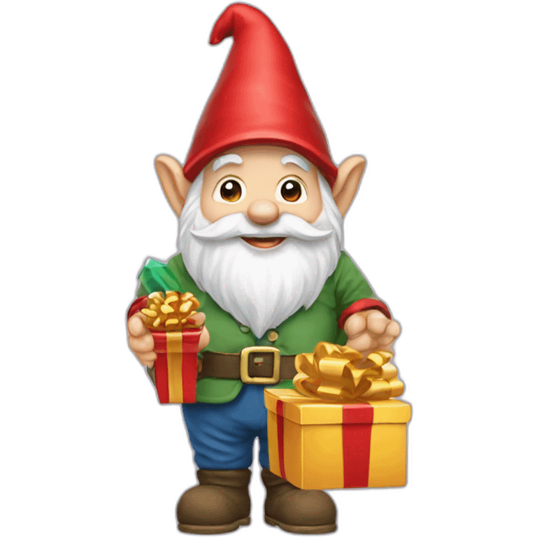 gnome with gifts emoji