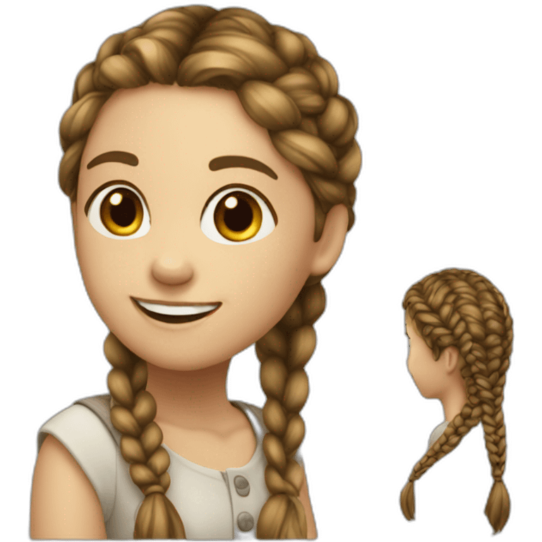 "Smiling Girl with Braid slim » emoji