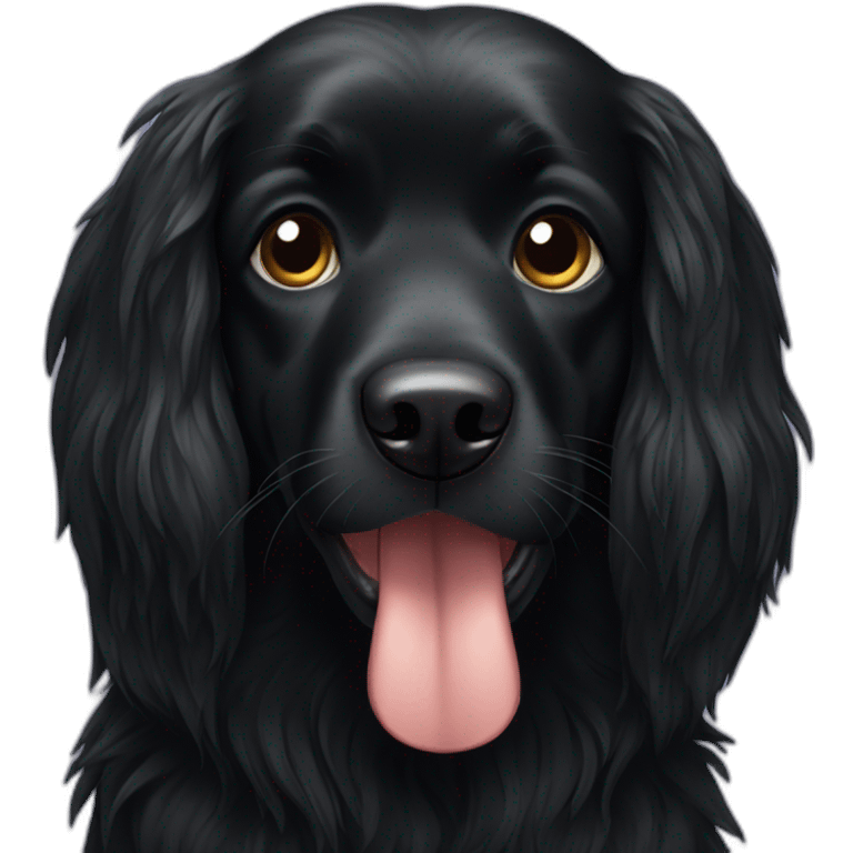 black-dog-with-long-hairs emoji