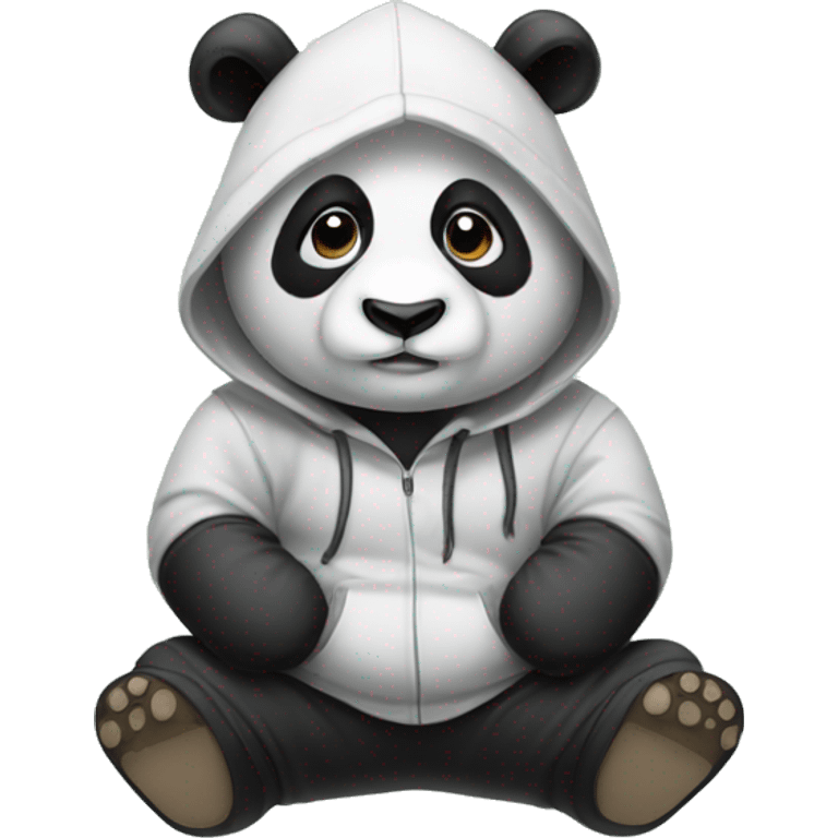 Panda wearing a hoodie  emoji