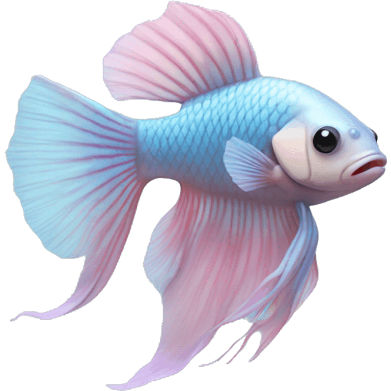 pastel blue beta fish emoji