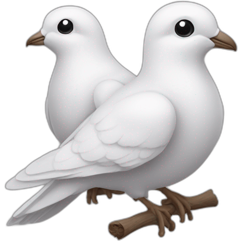 Doves with cross emoji