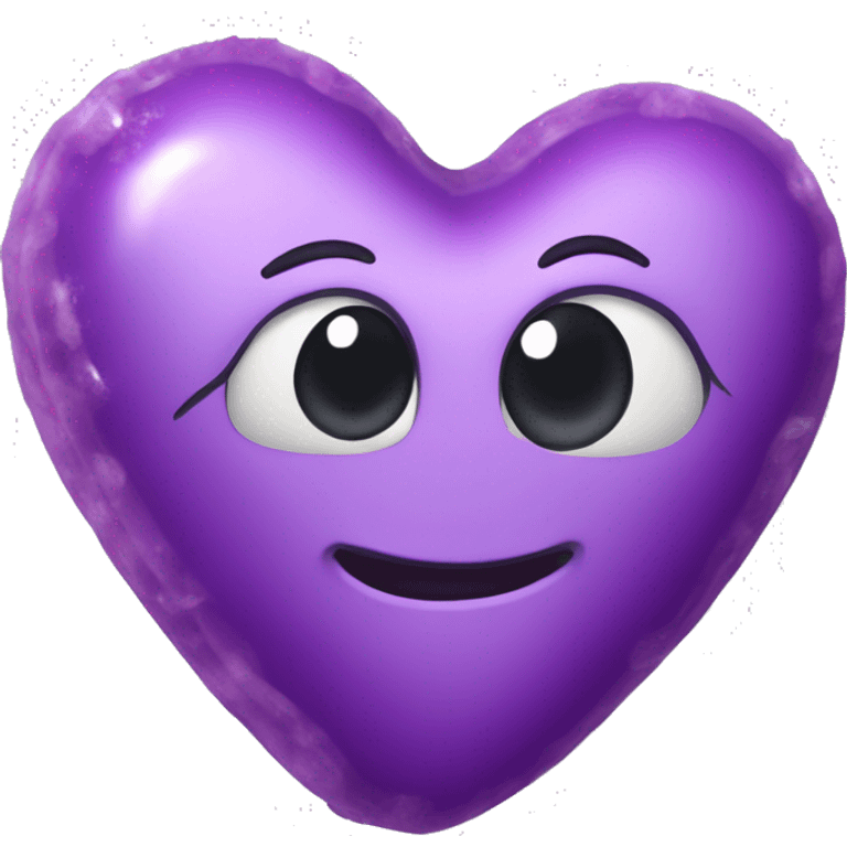 Heart shaped purple sugared candy  emoji