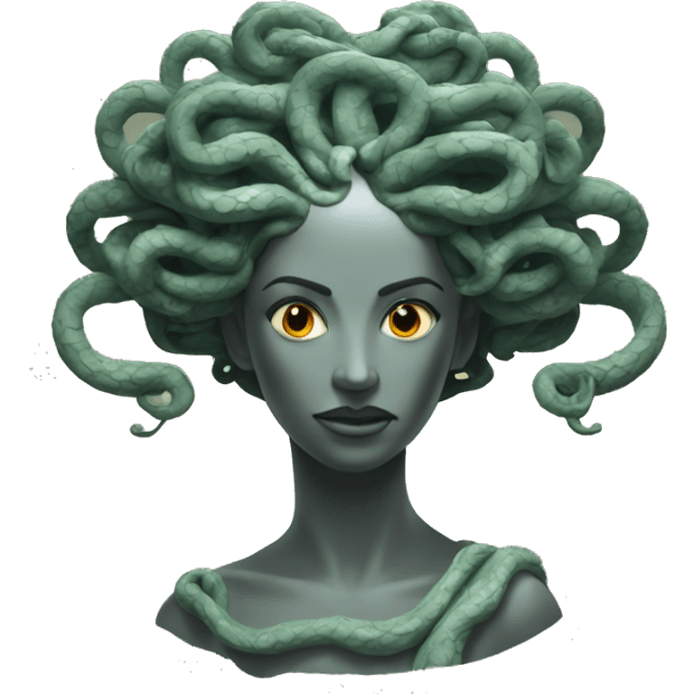 medusa turning herself to stone ￼ emoji