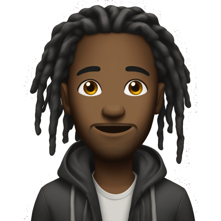 Black guy with dreadlocks harmonizing emoji