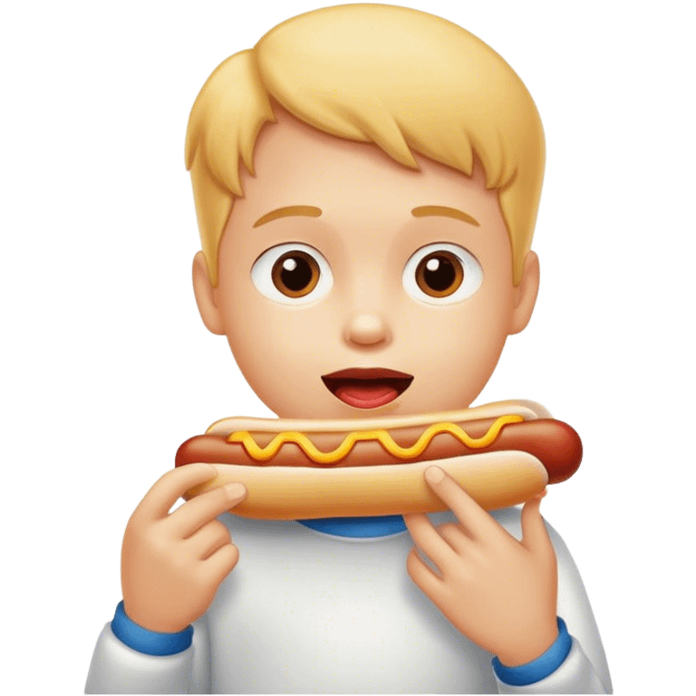 Kid that eats hot dogs emoji