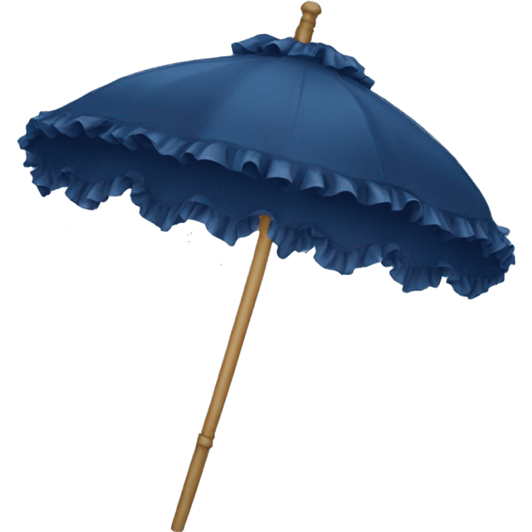 Navy blue frilly parasol  emoji