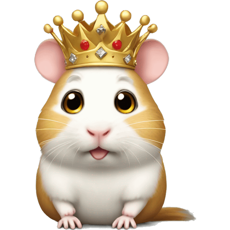 hamster in crown calls on the phone emoji