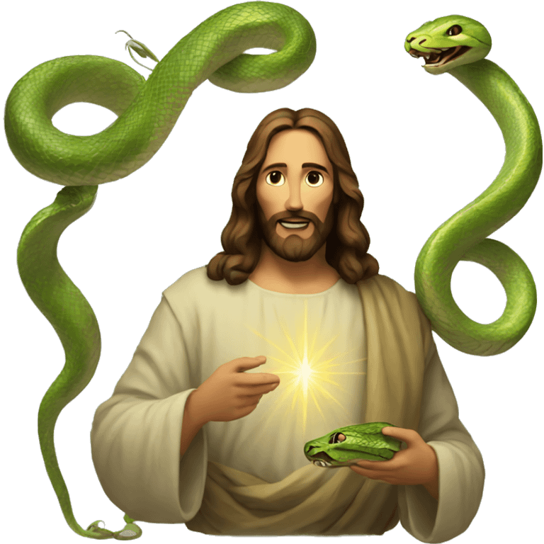 jesus and snake emoji