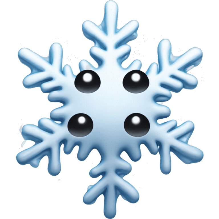 Melting snowflake emoji