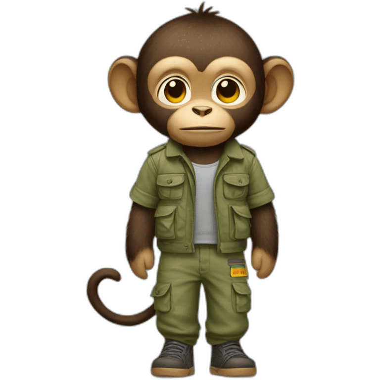 monkey wearing cargo pants emoji