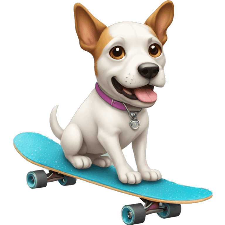 DOG ON SKATEBOARD emoji