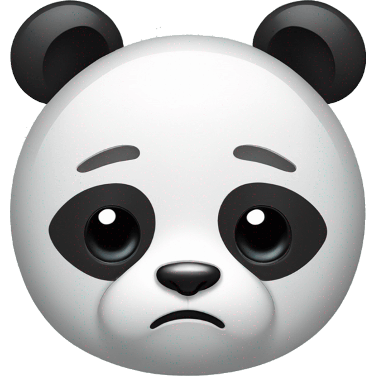 sad panda in the style of the android robot emoji